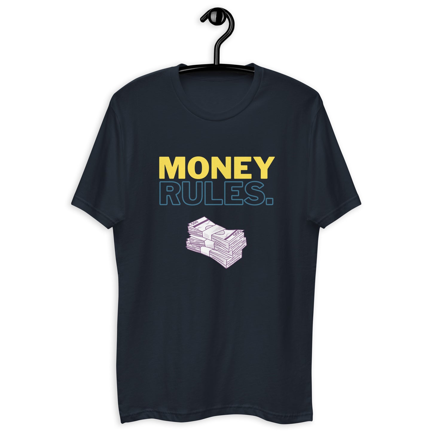 Money Rules Printed cool Short Sleeve Graphic T-shirt Apparel